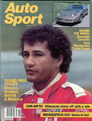 Auto Sport Magazine August 1983 Jacques Villeneuve EX 022916jhe