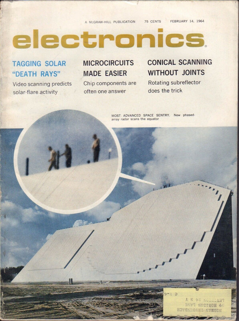 Electronics February 14 1964 Death Rays, Microcurcuits w/ML 011217DBE
