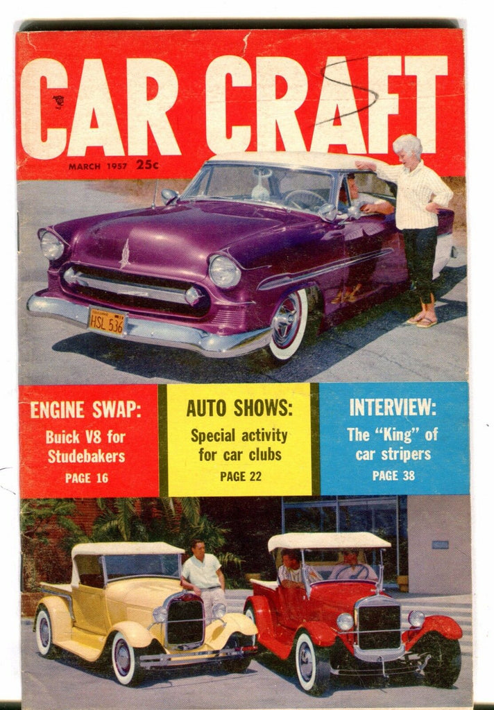 Car Craft Magazine March 1957 Buick V8 VG 041017nonjhe