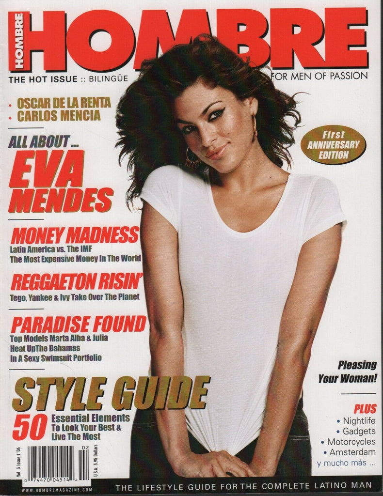 Hombre Vol.3 Issue 1 2006 Eva Mendes Spanish Magazine 080818DBE
