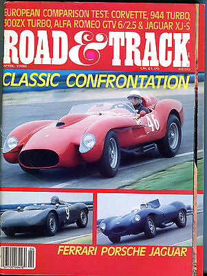 Road & Track Magazine April 1986 Ferrari Porsche Jaguar VGEX 010516jhe