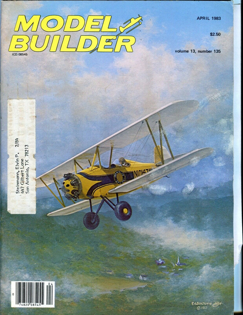 Model Builder Magazine April 1983 Franklin Biplane EX w/ML 041417nonjhe