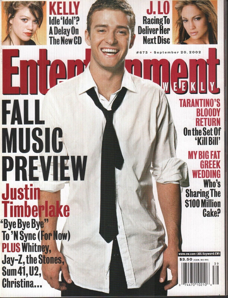 Entertainment Weekly September 20 2002 Justin Timberlake J Lo 012819AME2