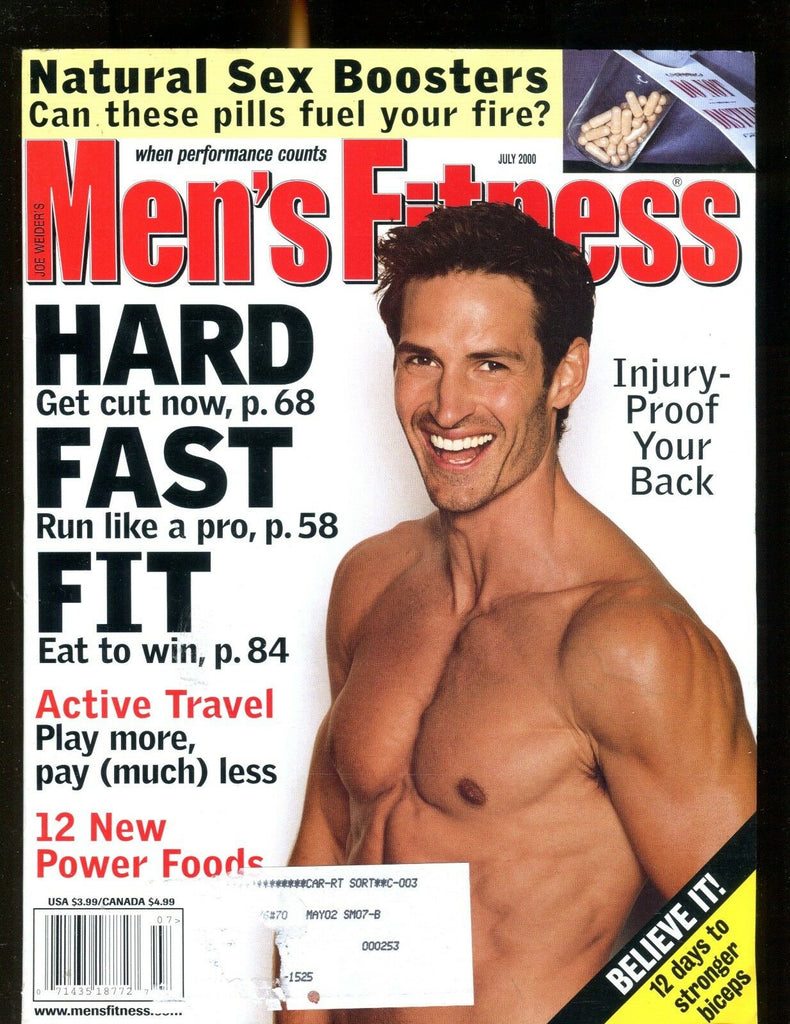 Men's Fitness Magazine July 2000 Hard Fast Fit EX w/ML 012417jhe