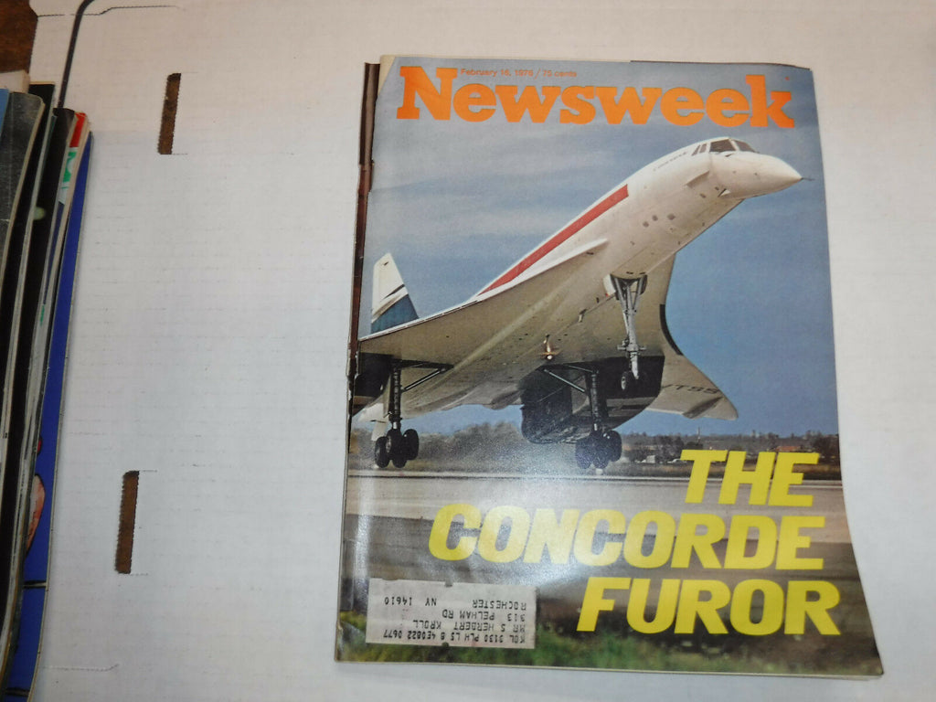 Newsweek Magazine The Concorde Furor February 16, 1976 100616R