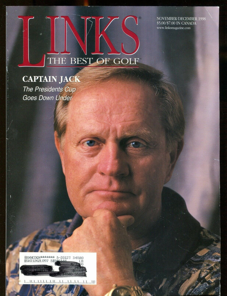 Links Magazinew November 1998 Jack Nicklaus EX w/ML 020917jhe