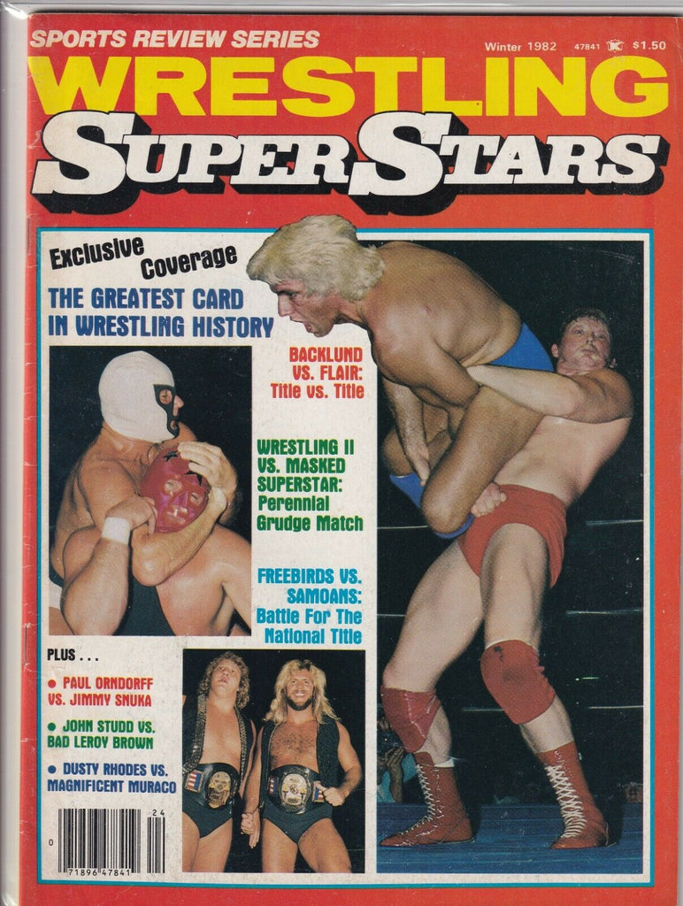 Wrestling Superstars Ric Flair Bob Backlund Winter 1982 052819nonr