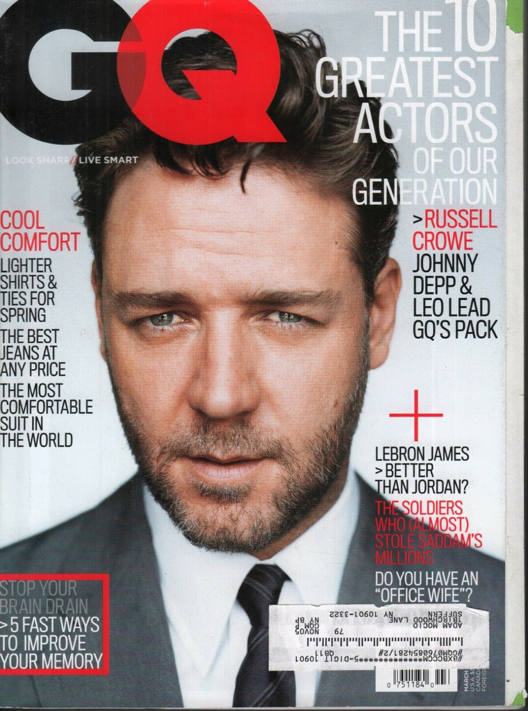 GQ Gentlemen's Quarterly March 2005 Russell Crowe Johnny Depp 010418AME