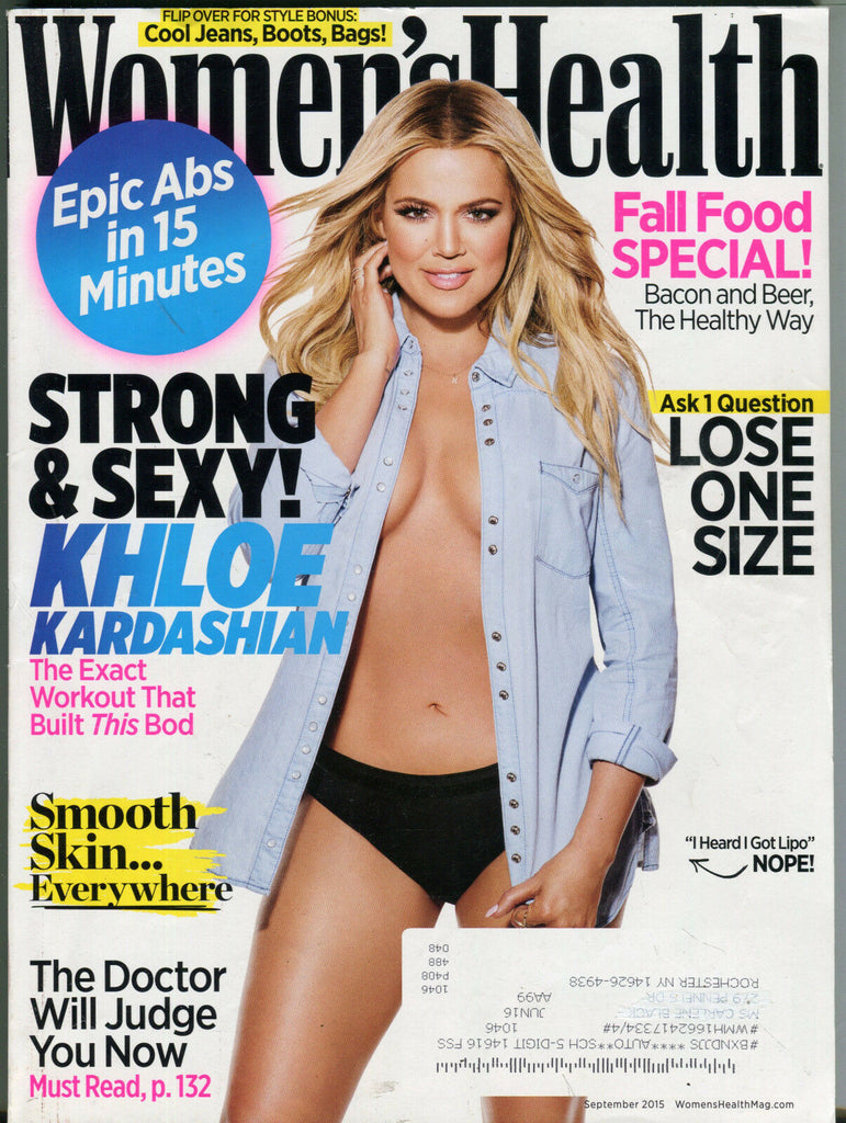 Women's Health Magazine September 2015 Khloe Kardashian EX 081916jhe