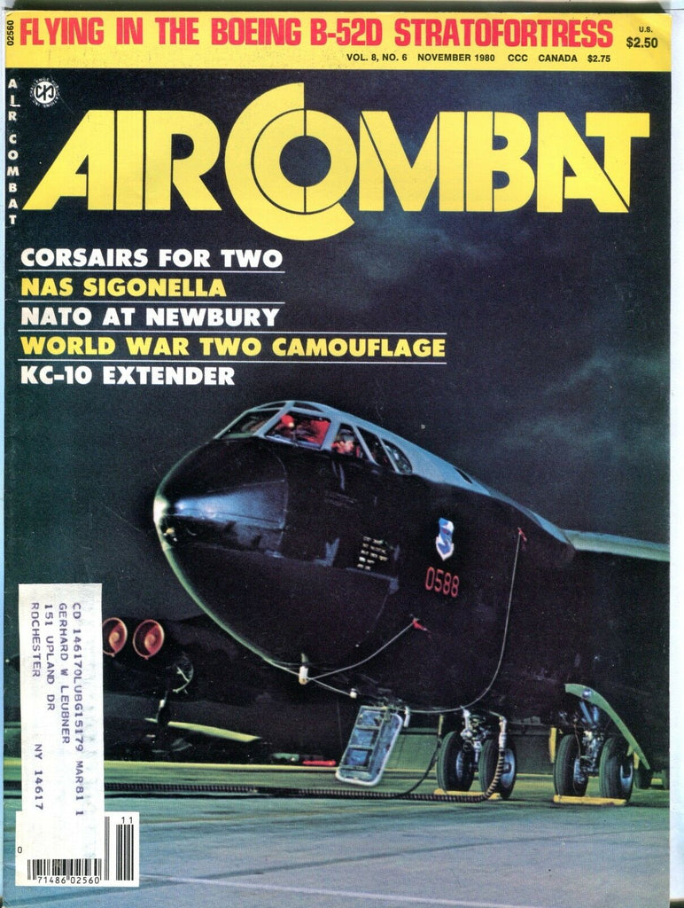 Air Combat Magazine November 1980 KC-10 Extender EX w/ML 122916jhe