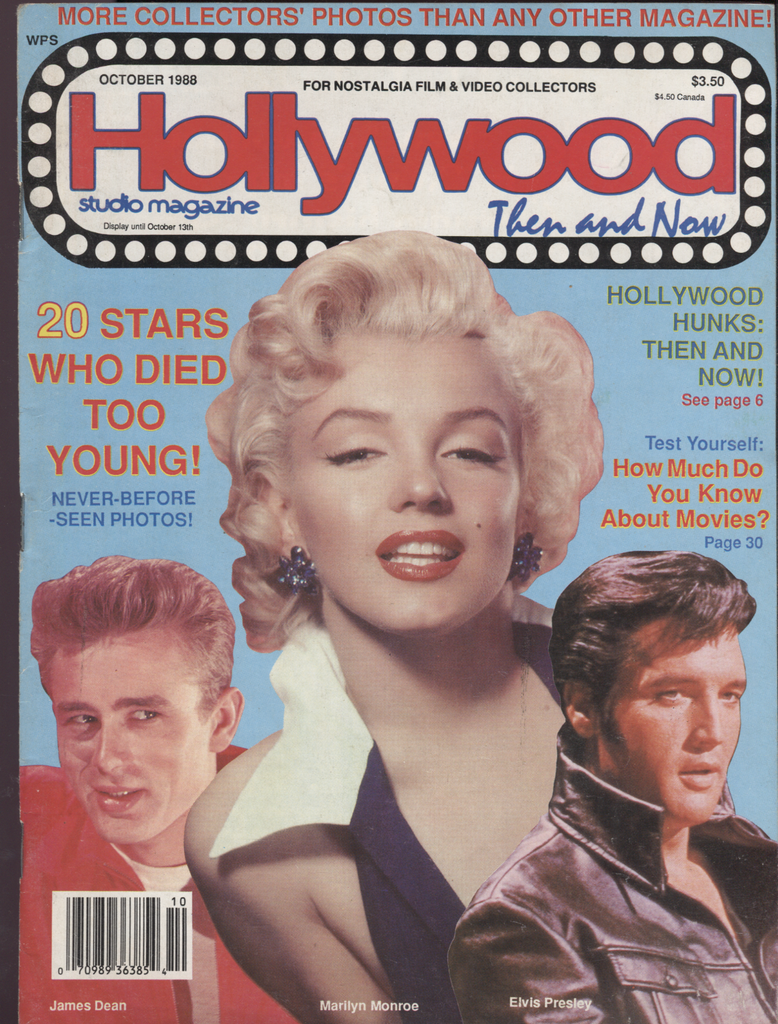 Hollywood October 1988 Marilyn Monroe Elvis Presley James Dean 040620DBE