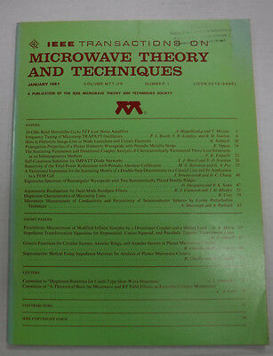 IEEE Microwave Theory And Techniques Magazine Monolithic January 1981 071315R