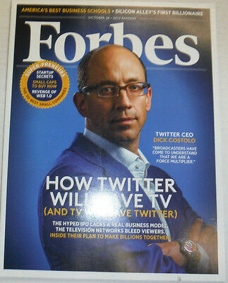 Forbes Magazine Dick Costolo Twitter Will Save TV October 2013 122914R