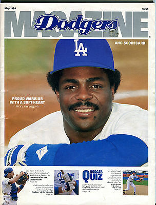 Dodgers Magazine and Scorecard May 1988 Pedro Guerrero EX 042116jhe