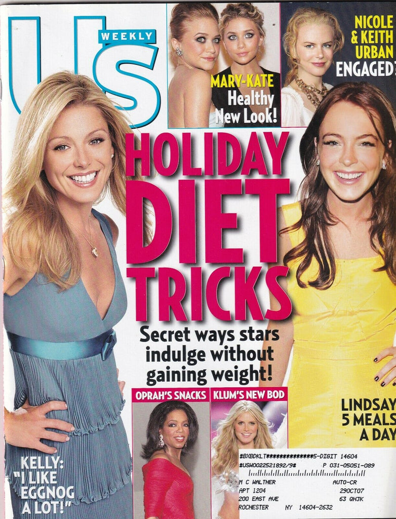 Us Weekly Mag Kelly Ripa Lindsay Lohan November 28, 2005 102219nonr
