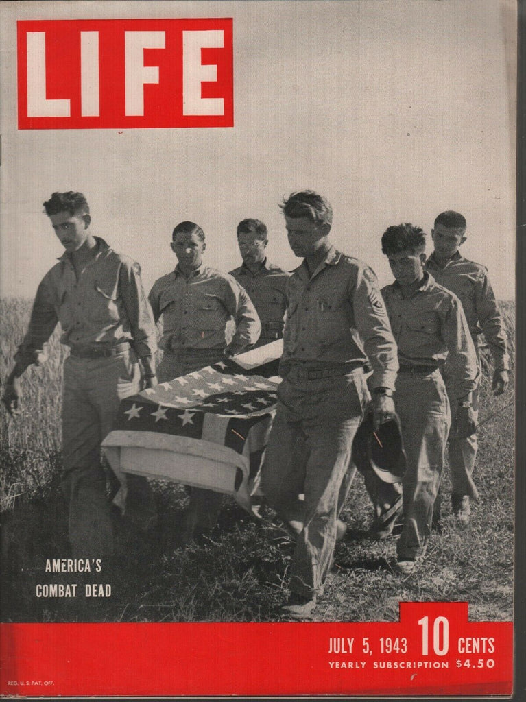 Life Magazine July 5 1943 America's Combat Dead WWII Ads 082019AME