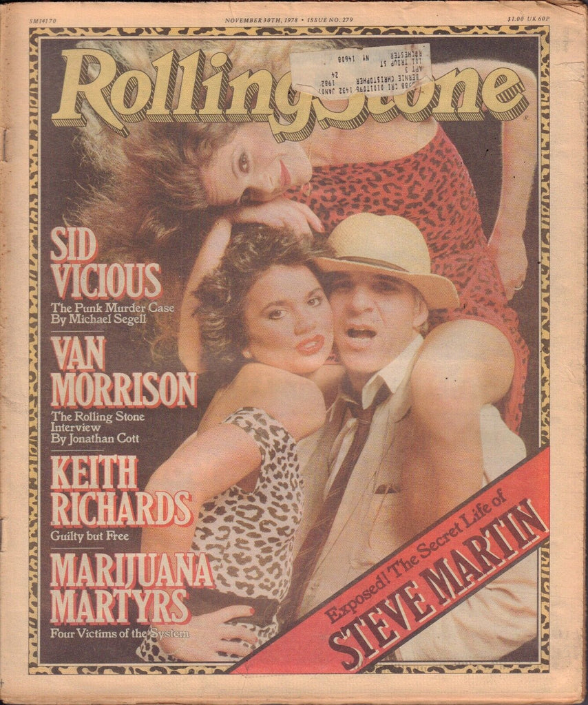 Rolling Stone November 30 1978 Steve Martin, Sid Vicious w/ML 121616DBE
