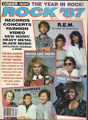 Creem Presents Rock'87 The Year in rock 1987 R.E.M, David Lee Roth VG 081016DBE