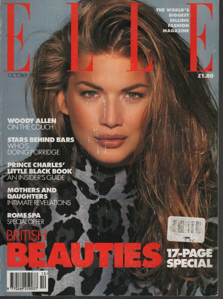Elle UK Version Fashion October 1992 Woody Allen Prince Charles 102419AME