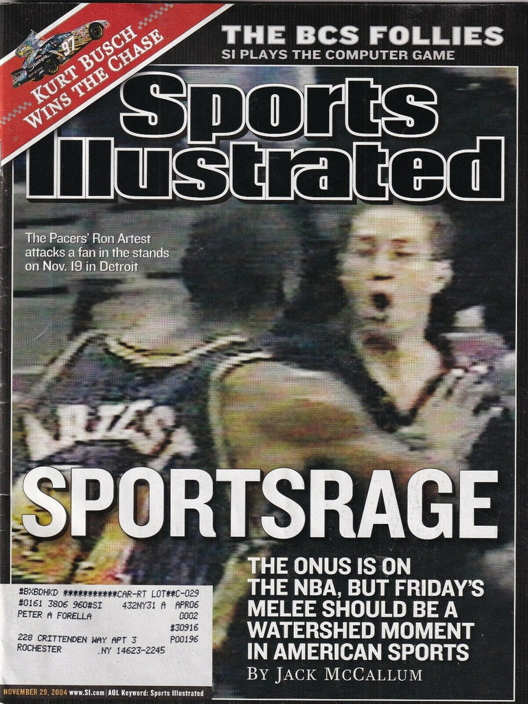 Sports Illustrated Ron Artest Onus On The NBA November 29, 2004 091619nonr