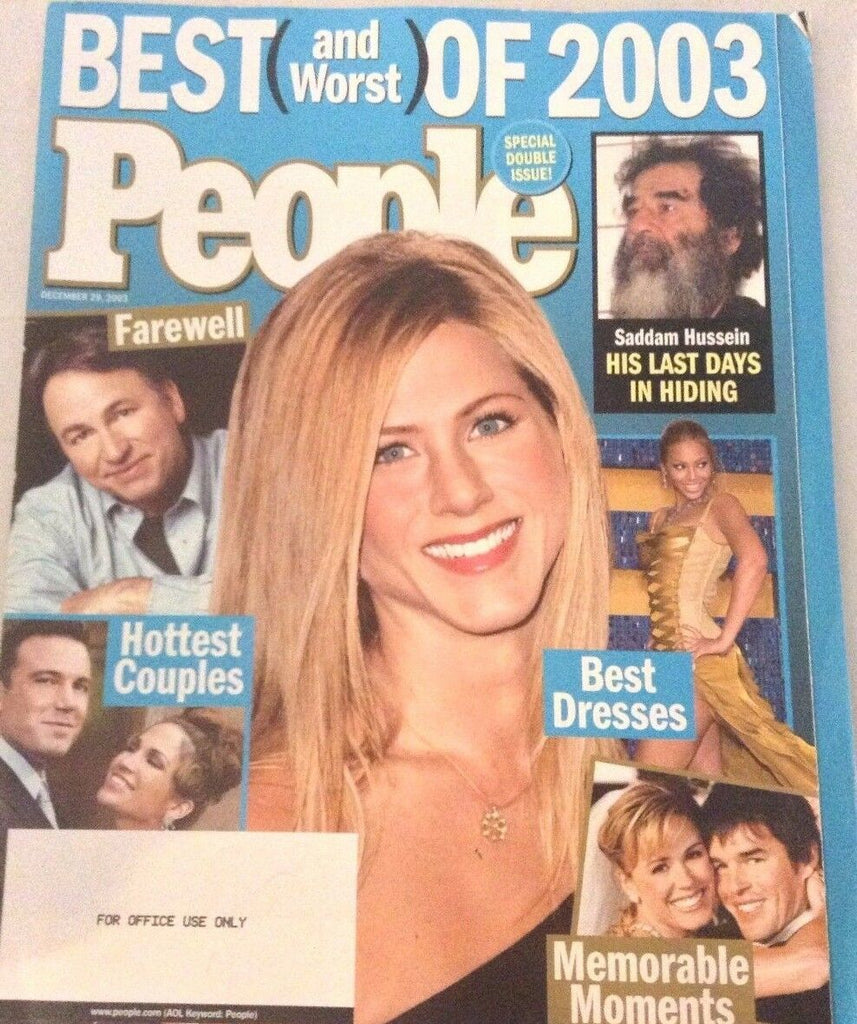 People Magazine Best & Worst Jennifer Aniston Of 2003 080117nonrh