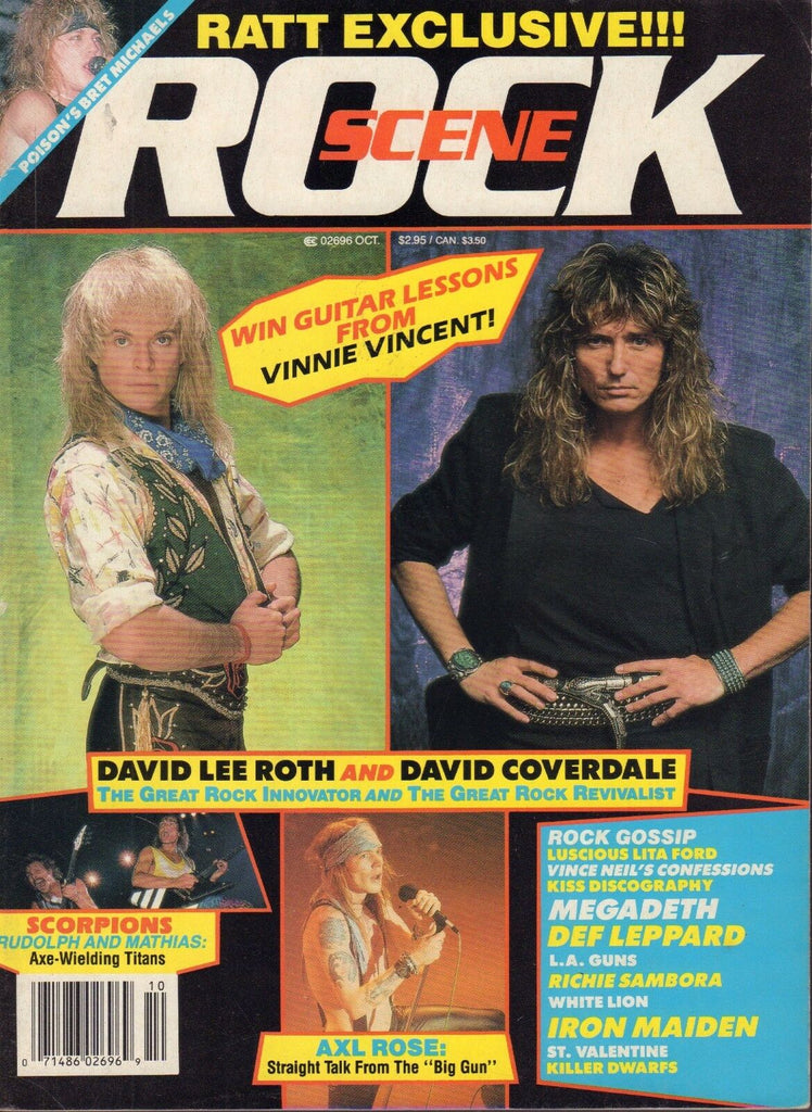 Rock Scene October 1988 David Lee Roth, David Coverdale 032917nonDBE2