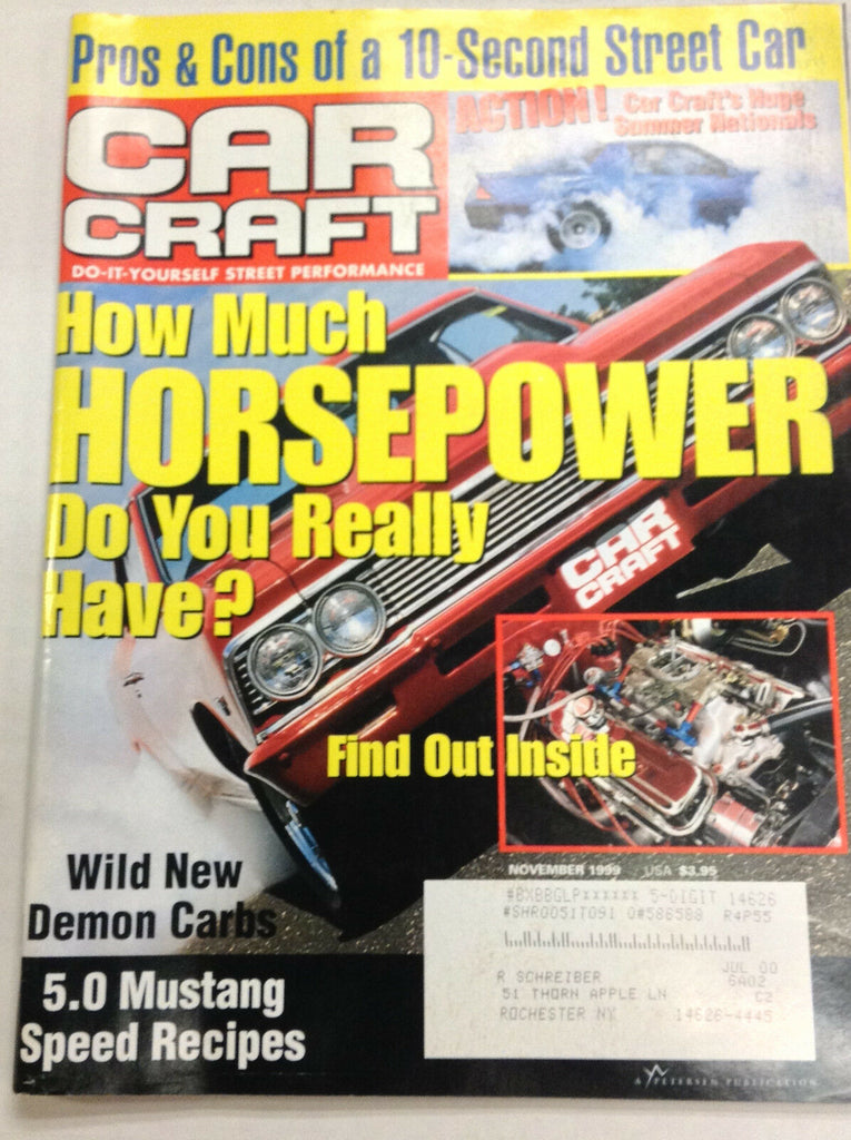 Car Craft Magazine How Much Horsepower Do You Have November 1999 050317nonr
