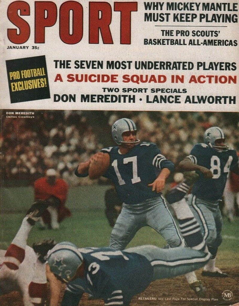 Sport January 1967 Don Meredith Mickey Mantle NFL AFL 050819DBE