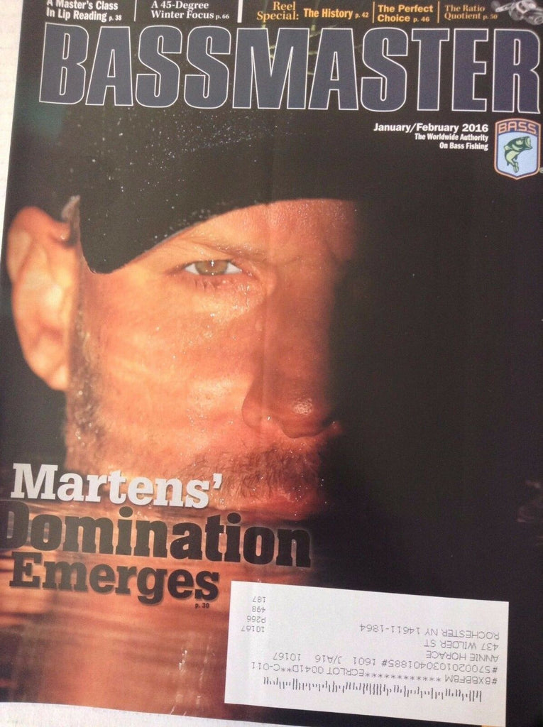 Bassmaster Magazine Martens' Domination Emerges Jan/February 2016 081317nonrh