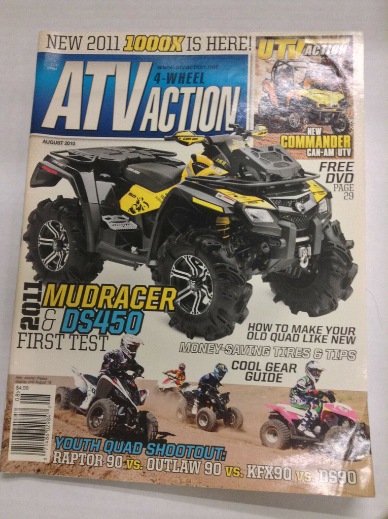 ATV Action Magazine Mudracer Ds450 Make Quad Like New August 2010 032617nonR