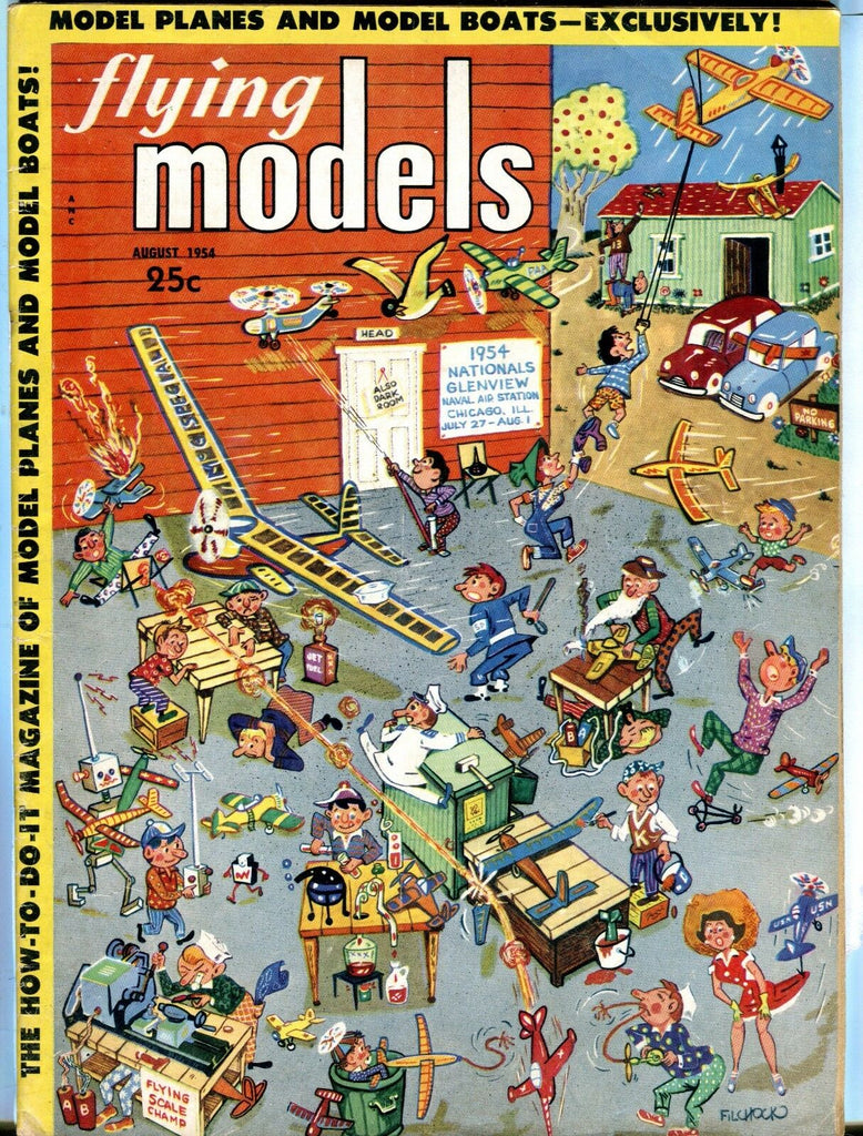 Flying Models Magazine Aug 1954 Glenview Naval Air Station VG No ML 041417nonjhe