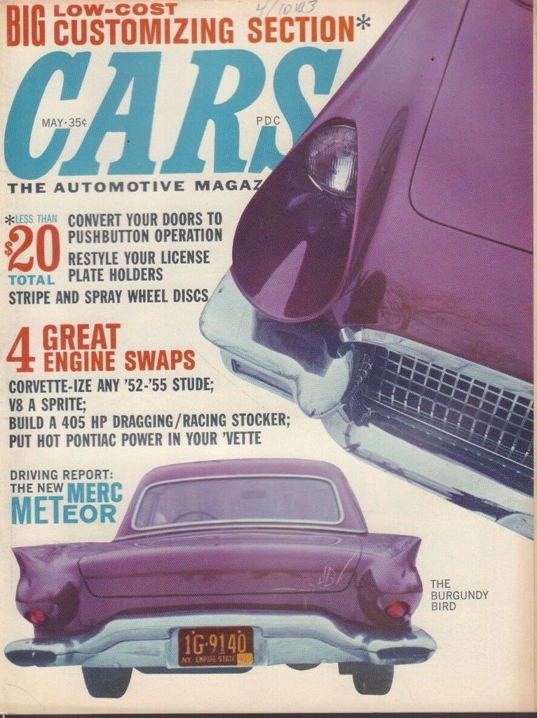 Cars May 1962 Howard Winters Mike Arnone 122118DBE