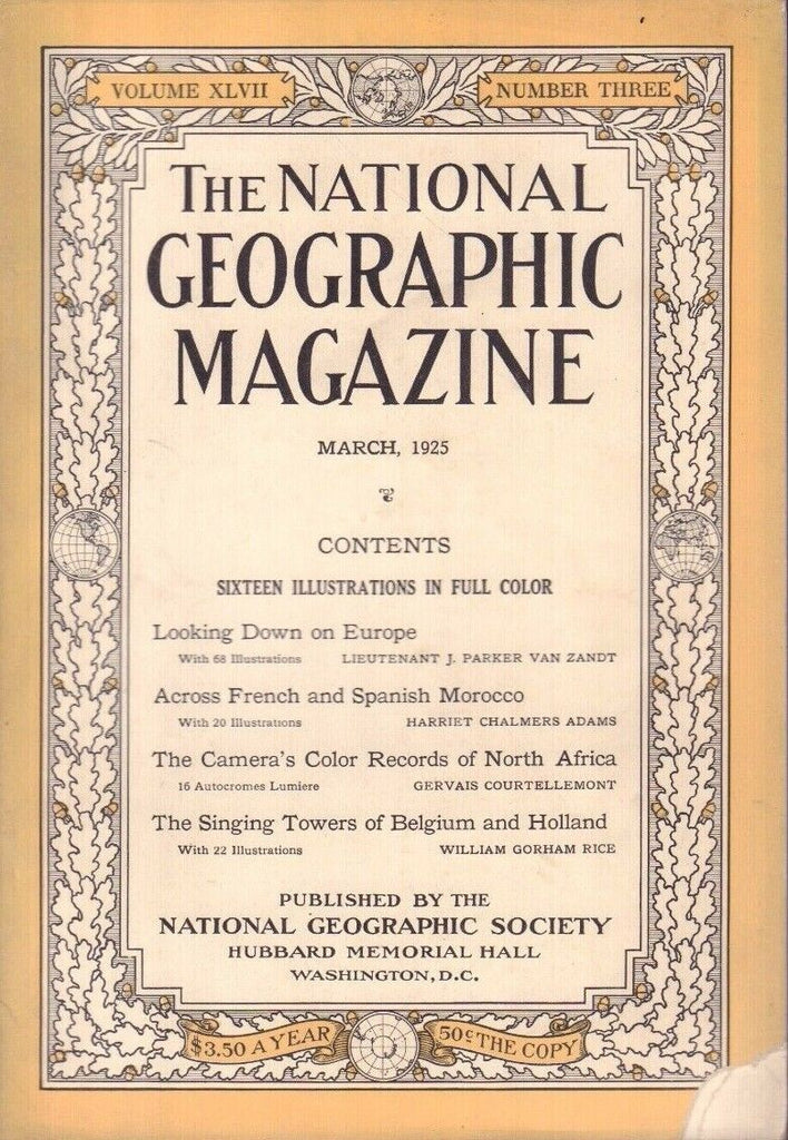 National Geographic March 1925 Looking Down on Europe 020717DBE