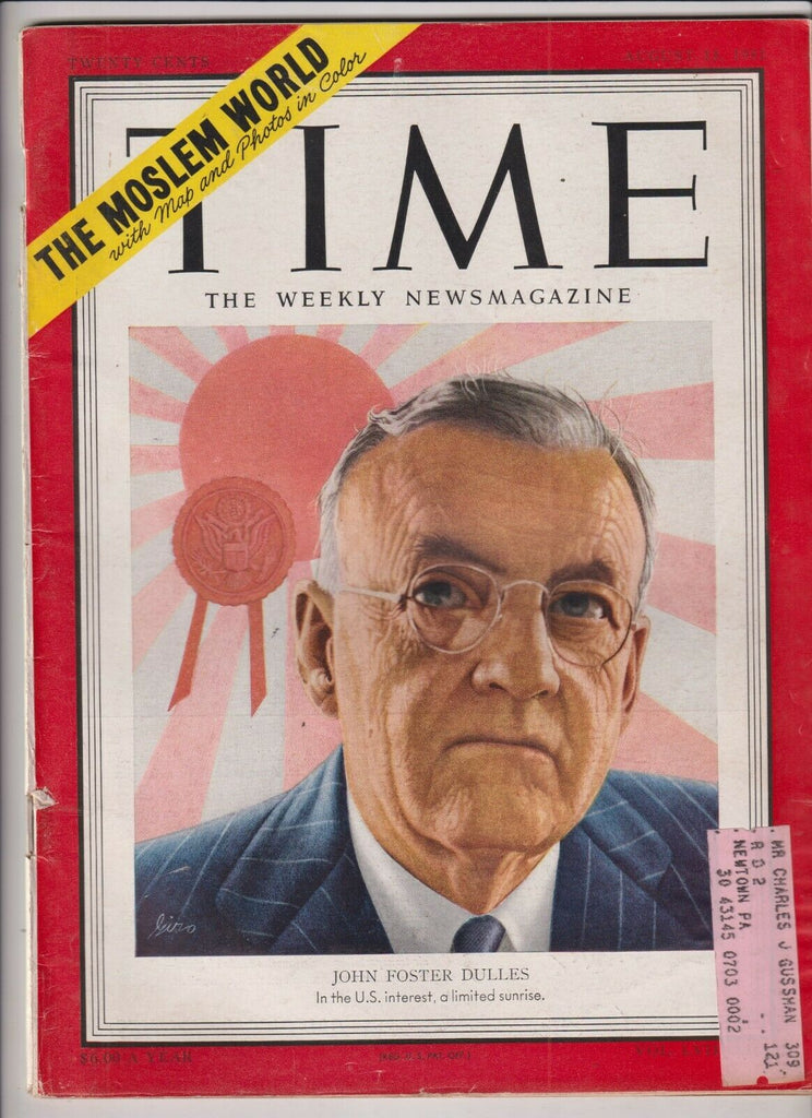 Time Magazine John Foster Dulles August 13, 1951 111919nonr