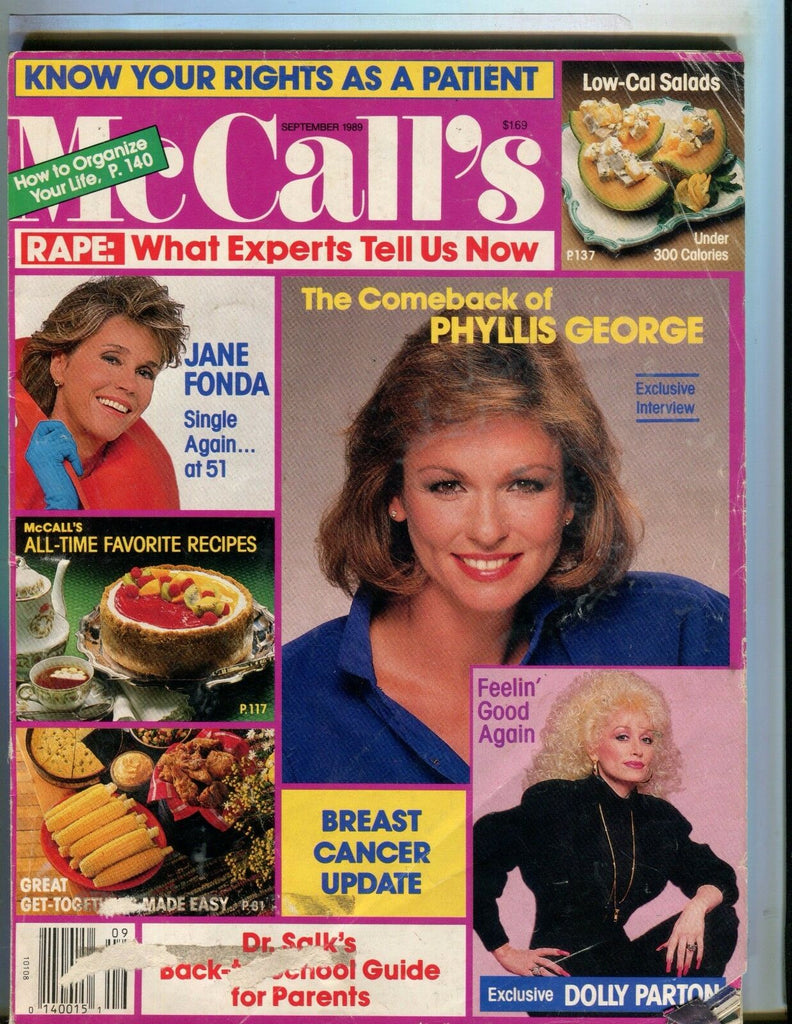 McCall's Magazine September 1989 Jane Fonda EX No ML 051717nonjhe2