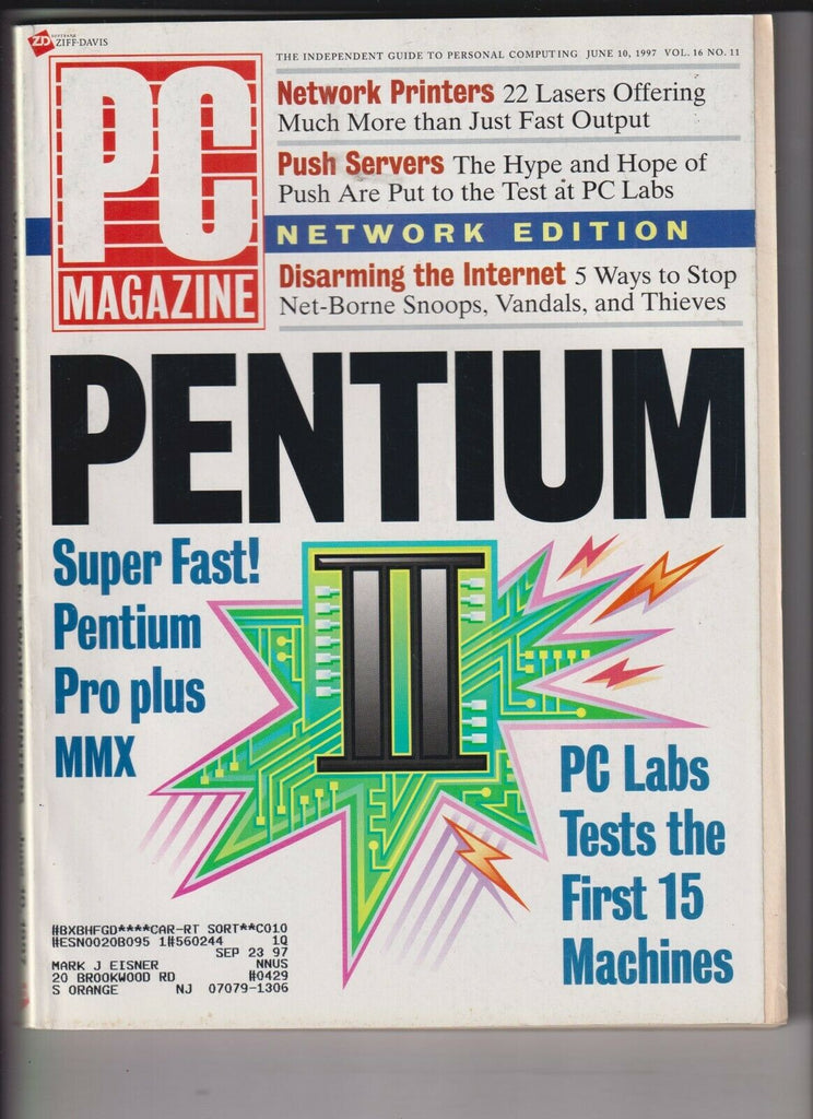 PC Mag Pentium II Processor Laser Printers June 10, 1997 120719nonr2
