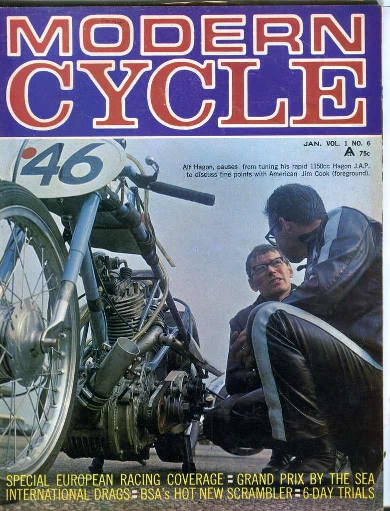 Modern Cycle Magazine January 1966 Alf Hagon VG 041717nonjhe