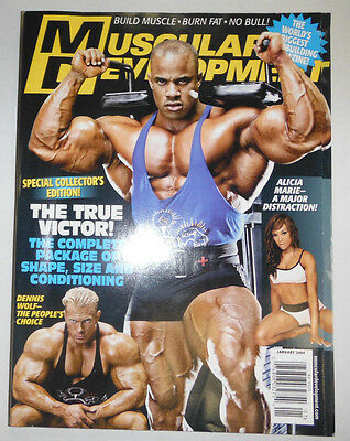 Muscular Development Magazine Alicia Marie & Dennis Wolf January 2008 110414R