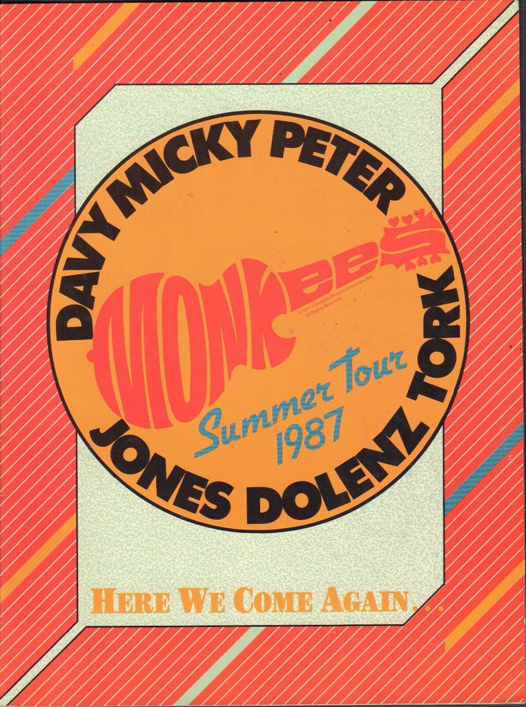 The Monkees 1987 Summer Tour Program 082416DBE