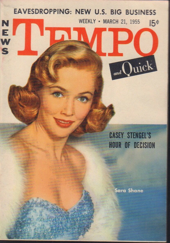 News Tempo & Quick March 21 1955 Sara Shane Cheesecake Pin Up 091218AME2