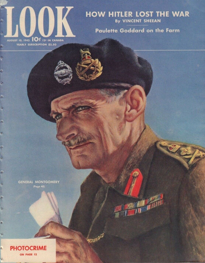 Look August 10 1943 General Montgomery Vincent Sheean Paulette Goddard 011419DBE