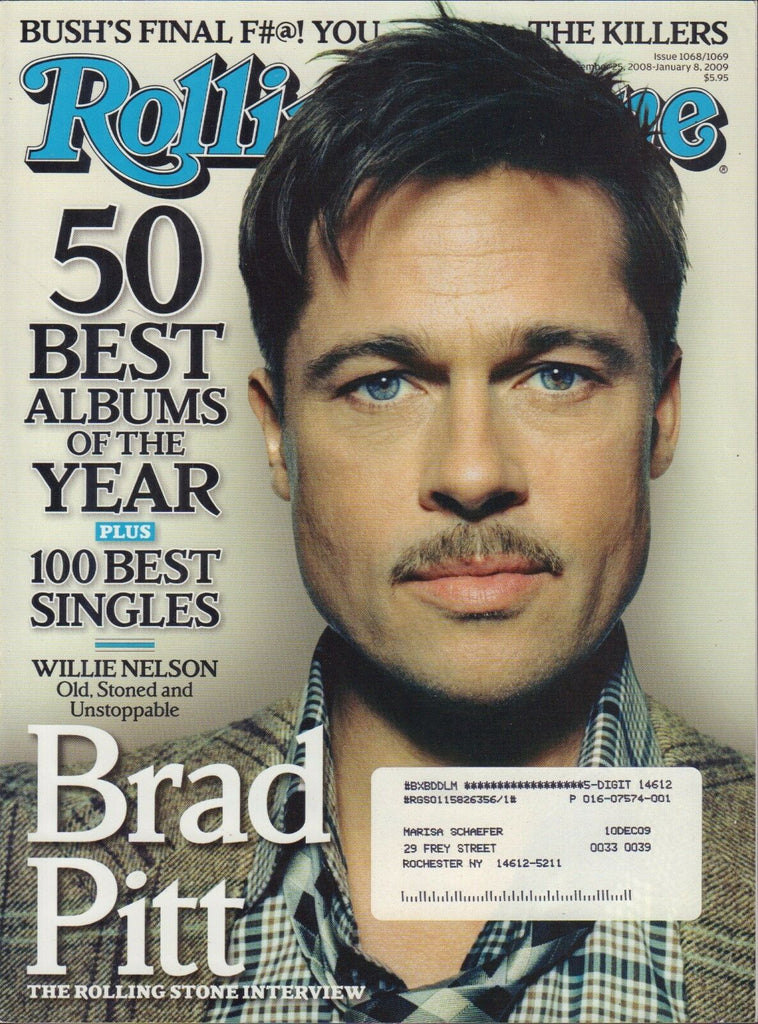 Rolling Stone December 25 2008 January 8 2009 Brad Pitt w/ML 082516DBE