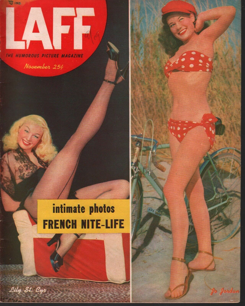 Laff Magazine November 1951 Lily St Cyr Jo Jordan Pin Up Girls 062320AME