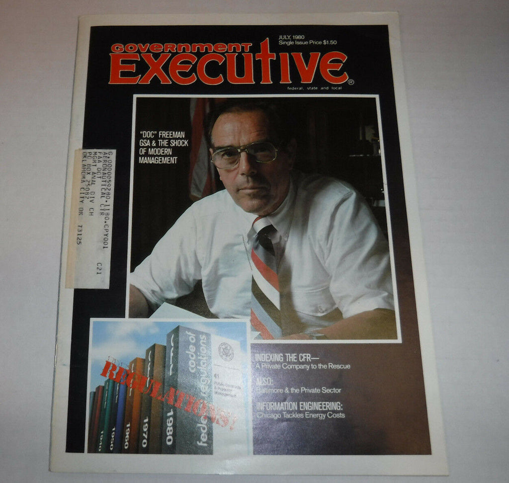 Government Executive Magazine Doc Freeman July 1980 FAA 102016R