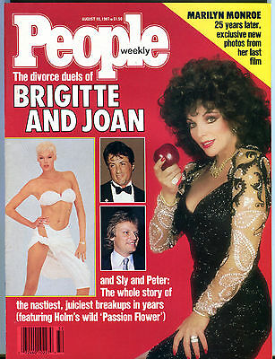 People Magazine August 10 1987 Joan Collins Sylvester Stallone EX 040516jhe
