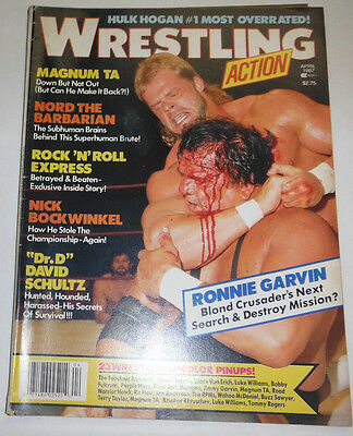 Wrestling Action Magazine Magnum TA & Ronnie Garvin April 1987 081914R