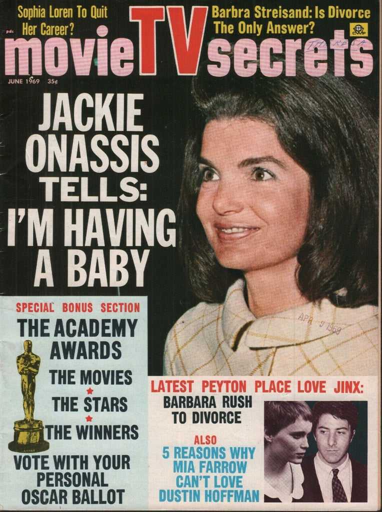 Movie TV Secrets June 1969 Jackie Kennedy Onassis Barbara Streisand 062019AME2