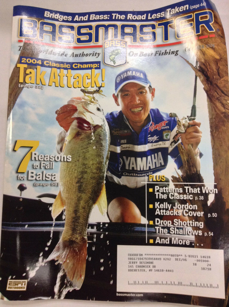 Bassmaster Magazine Tak Attack Fall For Balsa October 2004 042617nonr2