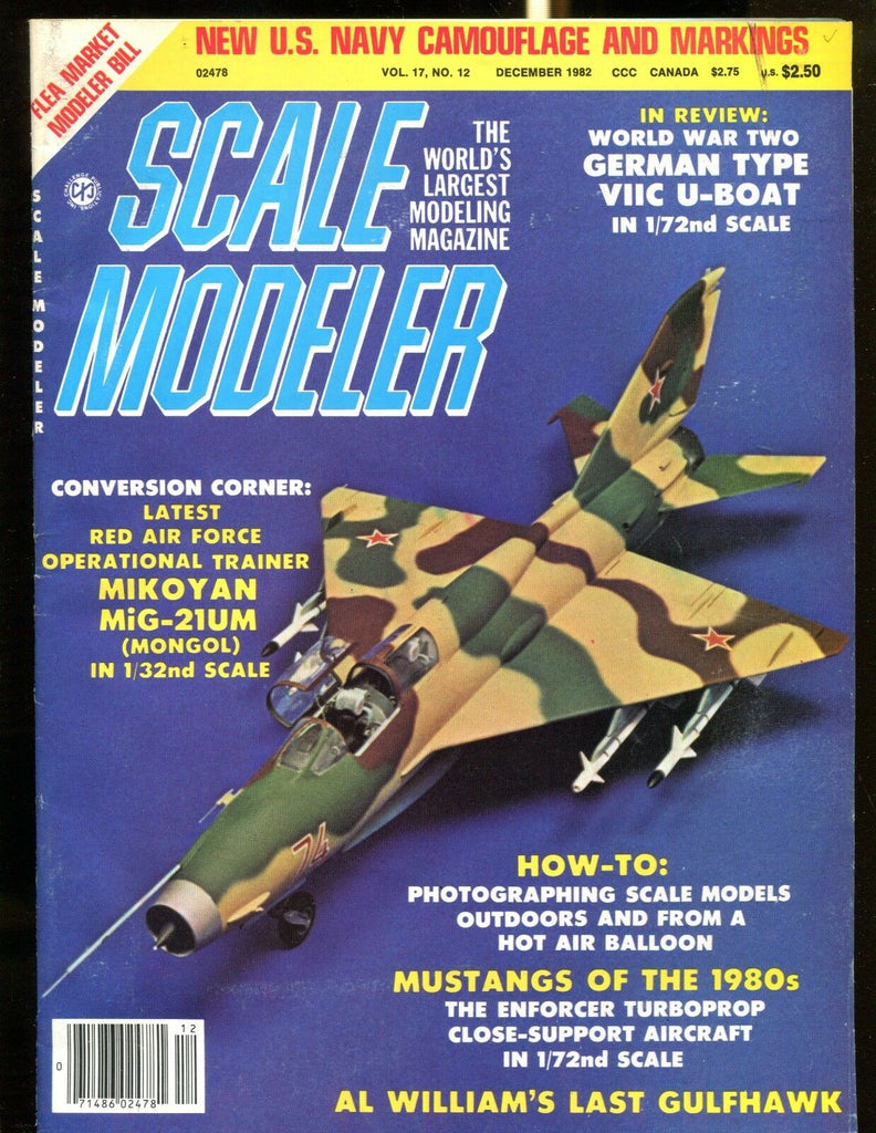 Scale Modeler Magazine December 1982 VIIC U-Boat EX No ML 122916jhe