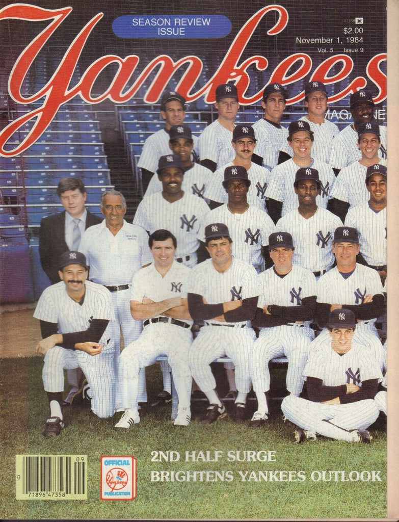 New York Yankees Magazine November 1 1984 Lou Piniella 080817nonjhe